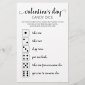 Candy Dice Editable Spiel Valentine's Day Party (Vorderseite)