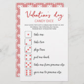 Candy Dice Editable Spiel Valentine's Day Party (Vorne/Hinten)