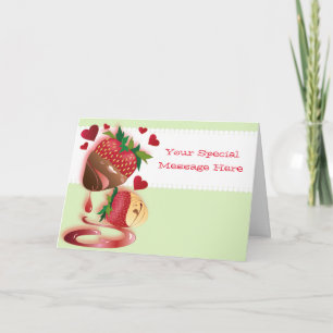 Candy Dipped Strawberries Feiertagskarte