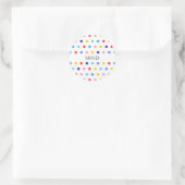 Candy Dot Delight Runder Aufkleber (Tasche)
