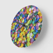 Candy Dots 2 Runde Wanduhr (Winkel)