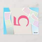 Candy Dots Tischnummer Card (Rückseite)