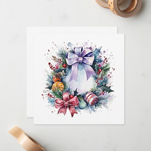 "Candy Dreams: Savoring Christmas Süßigkeiten" Mitteilungskarte (Vorderseite/Rückseite Beispiel)