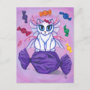 Candy Fairy Cat Hard Candy Sweetie Postcard Postkarte