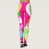 Candy Farben große pastellfarbene göttliche Design Leggings (Rückseite)