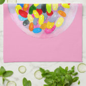 Candy farbenfrohe Gelee Lollys Geschirrtuch (Gefaltet)