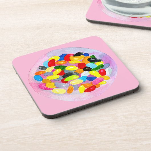 Candy farbenfrohe Gelee Lollys Getränkeuntersetzer (Linke Seite)