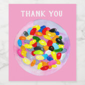 Candy farbenfrohe Gelee Lollys Weinetikett (Einzelnes Label)