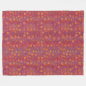 Candy Field, abstraktes Blumenmuster, rosa orange Fleecedecke (Vorderseite (Horizontal))