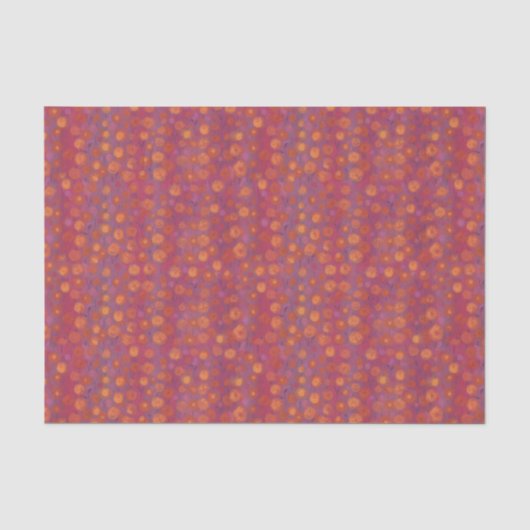 Candy Field, abstraktes Blumenmuster, rosa orange Seidenpapier (Vorderseite)
