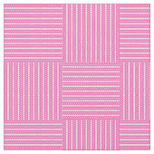 Candy Floss Pink White Basket Weave Muster Fabric Stoff (Nahaufnahme)