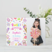 Candy Foto Einladung (Stehend Vorderseite)