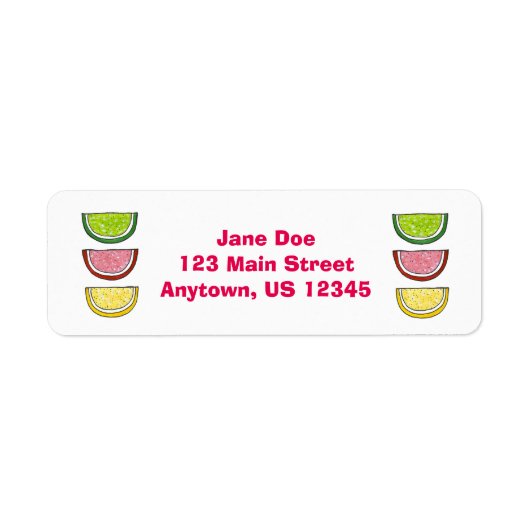 Candy Fruit Slice Slices Sweet Candies Labels (Vorne)