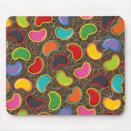Candy Fun Retro Jellybeans Pop Mousepad (Vorne)