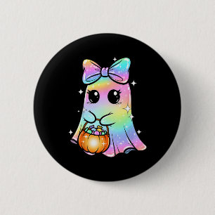 Candy Ghost Shirt Regenbogen Bow Leckerei Trick od Button