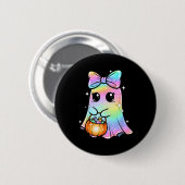 Candy Ghost Shirt Regenbogen Bow Leckerei Trick od Button (Vorne & Hinten)