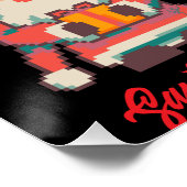 Candy, Gingerbread, Christmas, tree, Pixel Art Poster (Ecke)