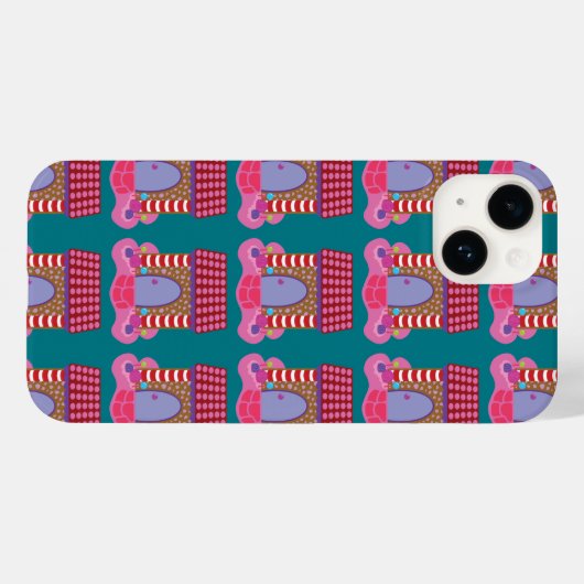 Candy Gingerbread House iPhone Case (Rückseite (Horizontal))