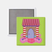 Candy Gingerbread House Magnet (Vorderseite/Rückseite)