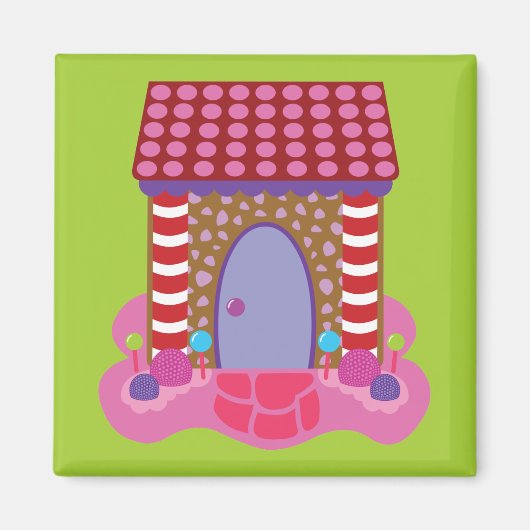 Candy Gingerbread House Magnet (Vorne)