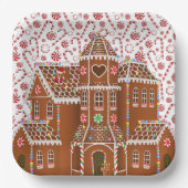 Candy Gingerbread House Pappteller (Vorderseite)