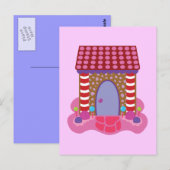 Candy Gingerbread House Postkarte (Vorne/Hinten)