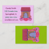 Candy Gingerbrot House Business Cards Visitenkarte (Vorne/Hinten)