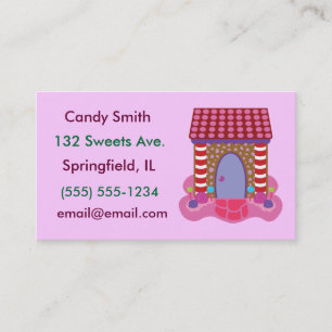 Candy Gingerbrot House Business Cards Visitenkarte