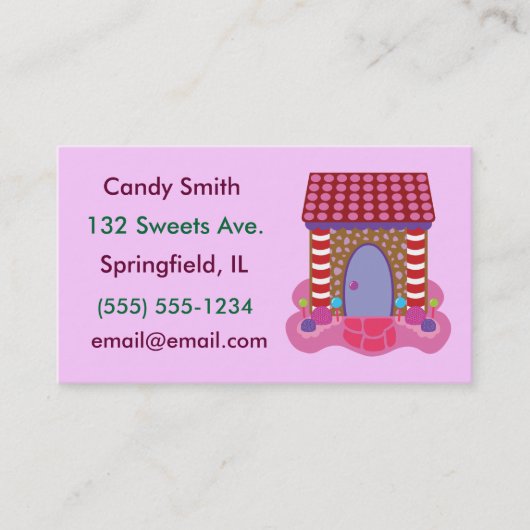 Candy Gingerbrot House Business Cards Visitenkarte (Vorderseite)