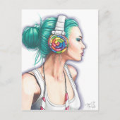Candy Girl Postcard Punk Rocker Postcard Candyland Postkarte (Vorderseite)