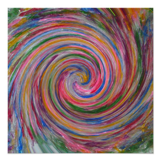 Candy Glitzer Swirl Perfektes Poster (Vorderseite)