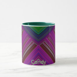 CANDY ~ GLOSSY 3D Glossy Pink Green Blue Tasse