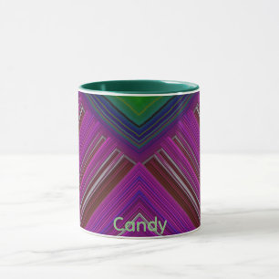 CANDY ~ GLOSSY 3D Glossy Pink Green Blue Tasse