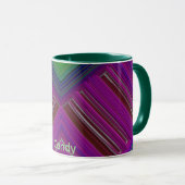 CANDY ~ GLOSSY 3D Glossy Pink Green Blue Tasse (VorderseiteRechts)