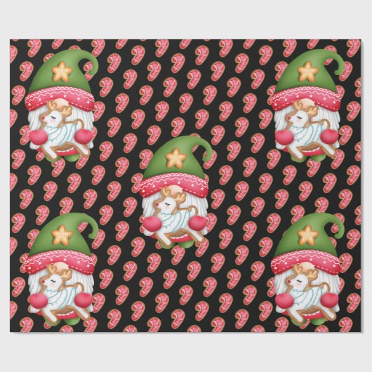 Candy Gnome - Farbe anpassen Geschenkpapier (Flach)