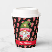 Candy Gnome passen Farbe und Text an Pappbecher (Vorderseite)