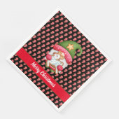 Candy Gnome passen Farbe und Text an Serviette (Ecke)