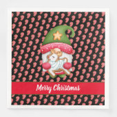 Candy Gnome passen Farbe und Text an Serviette (Vorderseite)