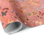 Candy Gold Meadow Butterfly Insekten Edelsteine Di Geschenkpapier (Rolleneckpunkt)