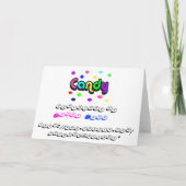 Candy Grußkarten Karte (Rückseite)