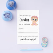 Candy Guessing Game Baby Girl Flyer (Einzeln)