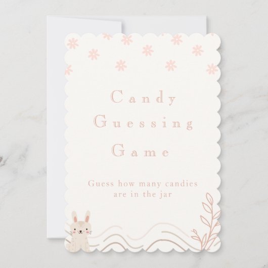 Candy Guessing Game Sign Einladung (Vorderseite)