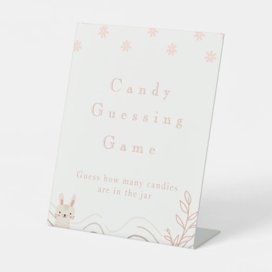 Candy Guessing Game Sign Sockelschild (Vorderseite)