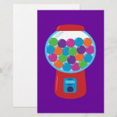 Candy Gumball Machine Briefpapier (Vorne/Hinten)