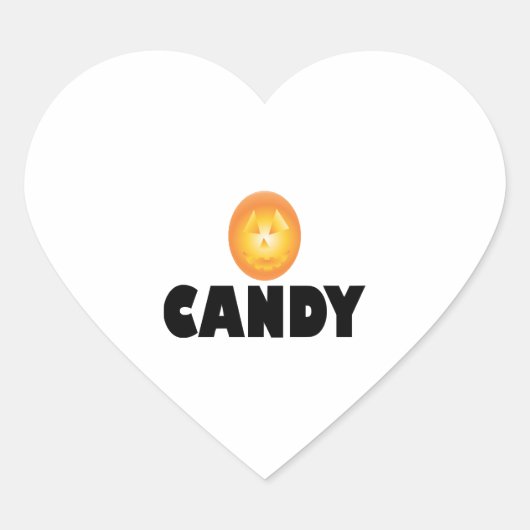Candy Halloween Herz-Aufkleber (Vorderseite)