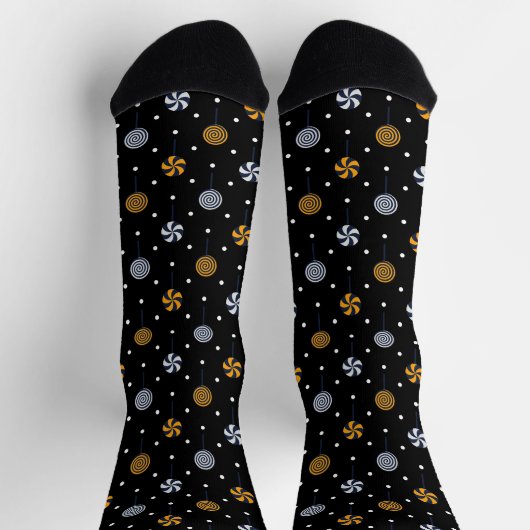 Candy Halloween Seamless Pattern Socken (Oben)