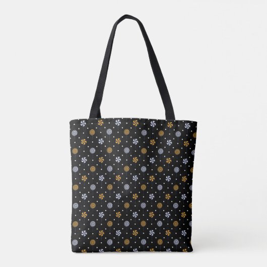 Candy Halloween Seamless Pattern Tasche (Rückseite)
