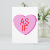 Candy Heart - AS IF Dankeskarte (Stehend Vorderseite)