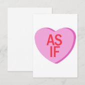 Candy Heart - AS IF Dankeskarte (Vorne/Hinten)