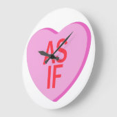 Candy Heart - AS IF Große Wanduhr (Winkel)